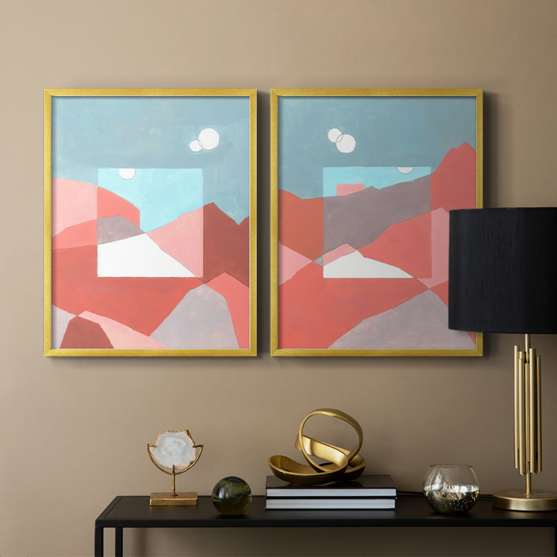 «Desert Dreamscape I», reproduction encadrée de qualité supérieure - prête à être accrochée - aucun clou requis - aucun clou requis