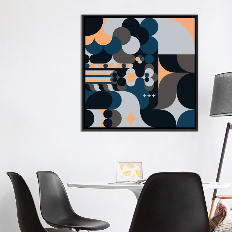 «Cloud», impression sur toile tendue, H 18 po x l 18 po x P 1,5 po, Toile avec cadre noir, Pas de tapis