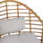 Ellis Outdoor Wicker High-Back Swivel Lounge Chair, Teak Finished Leg, Light Brown Faux Rattan And Beige Cushion