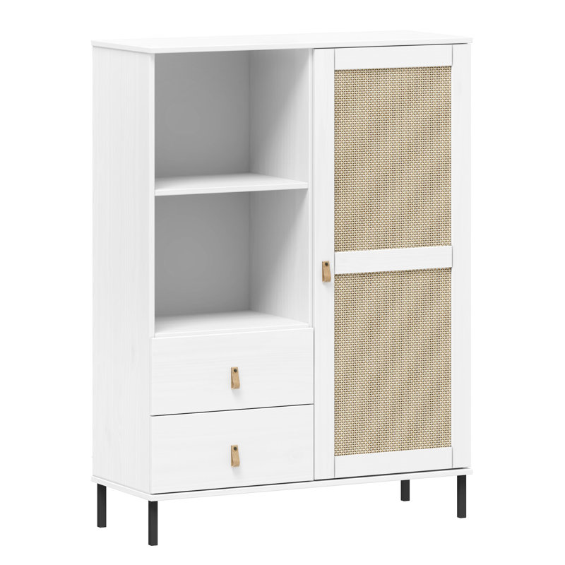 Lanfrank Solid Wood 2 - Drawer Rectangle Accent Chest, White