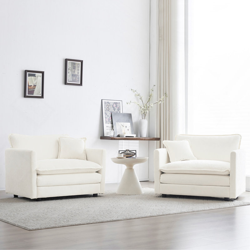 Ensemble de 2 chaises d'appoint, Blanc