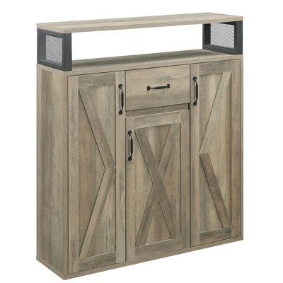 Buffet rustique avec 3 portes, armoire
