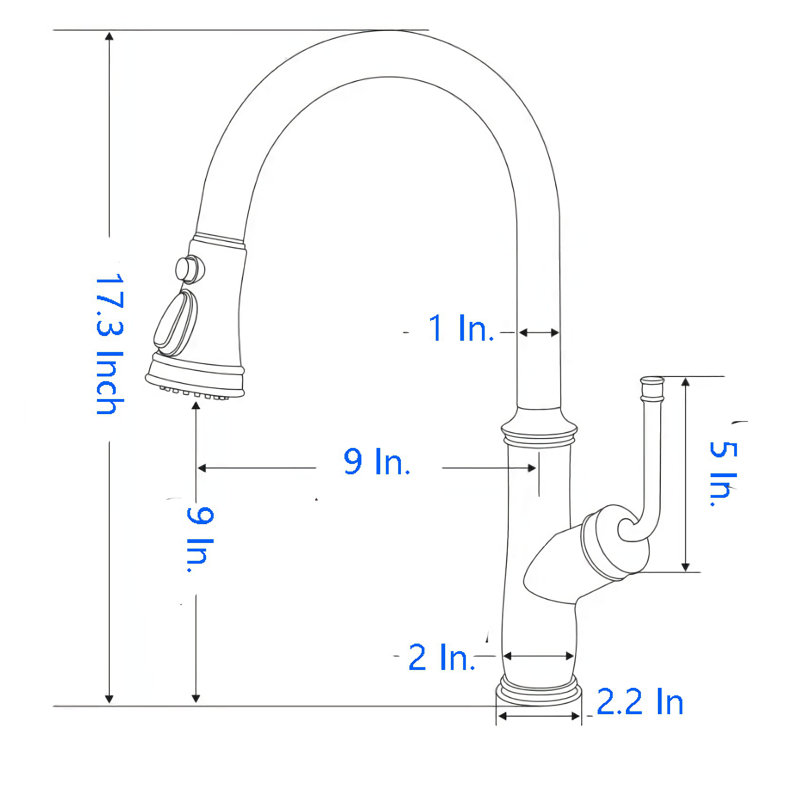 Rainlex Pull Down Kitchen Faucet