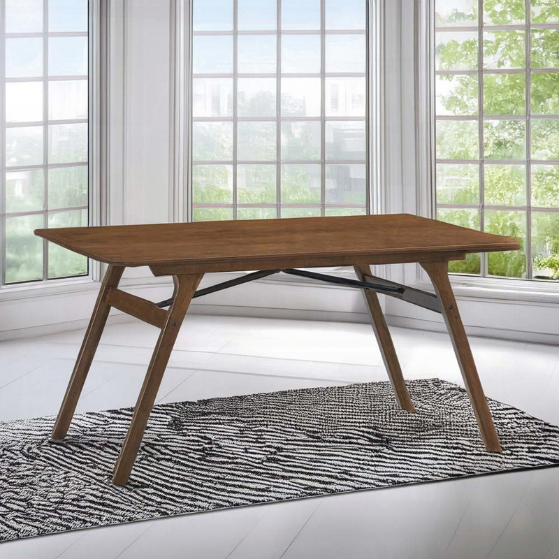 Rectangular Walnut Finish Dining Table