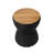 Modern Coastal 15.25" Acacia Wood & PE Wicker Hourglass Outdoor Side Table-124178217