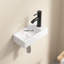 Lavabo mural à petite vasque rectangulaire en céramique avec lavabo à main gauche sans robinet et bonde
