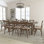 Ensemble de table de ferme pliante rustique Aylar avec chaises Ã  dossier croisÃ© et coussins