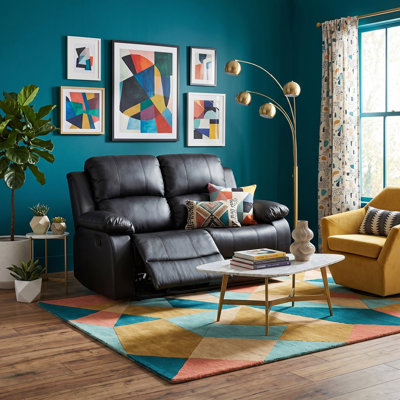 Luxe Vegan Leather Manual Recling Loveseat