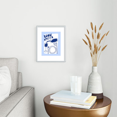 Athenesatelier Buon Appetito Metal Framed Art Print