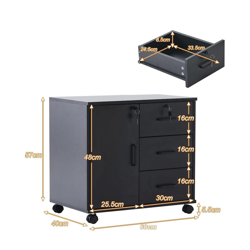 File Cabinet, Black