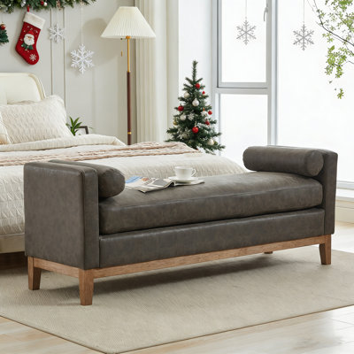 66"w Upholstered Bench For Bedroom End Of Bed
