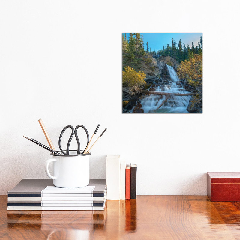 Tangle Falls From Icefields Parkway, Rocky Mountains by Tim Fitzharris - Wrapped Canvas Print, 30.48 cm H x 30.48 cm W
