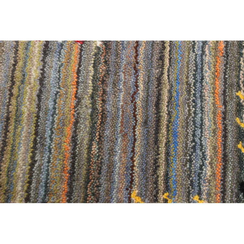 Kashkuli Gabbeh Grey Rug 3'11" x 5'7"