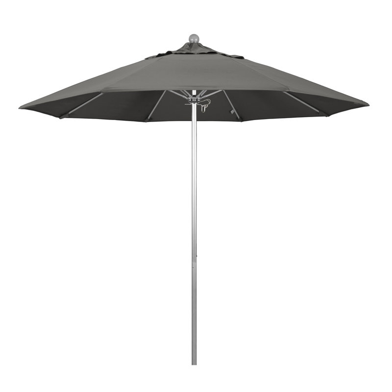 Parasol de marché 9 pi Hibo, Toile gris anthracite Sunbrella®