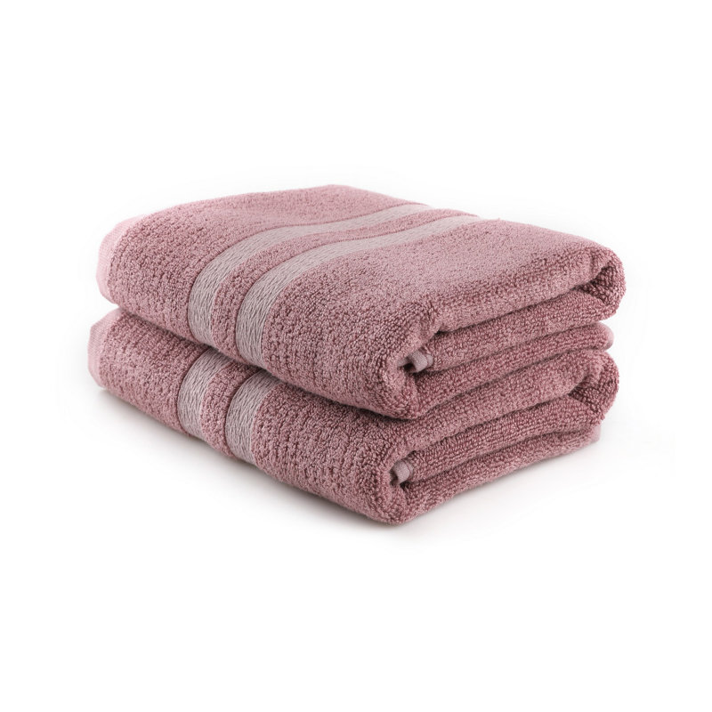 Luxurious Bath Towel Set (2 Pieces), Lilac, 29.5 x 59.1 inches | 60% Bamboo & 40% Cotton, 19.4 oz/sq yd | Soft, Absorbent, and Machine Washable at 104°F | Perfect for Spa, Home, or Beach Use, Eco-Friendly Design