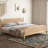 Chikezie Solid Wood Platform Bed Frame with Headboard, Bohemian Style Wicker Bed Frame with Headboard-866610733-866610731