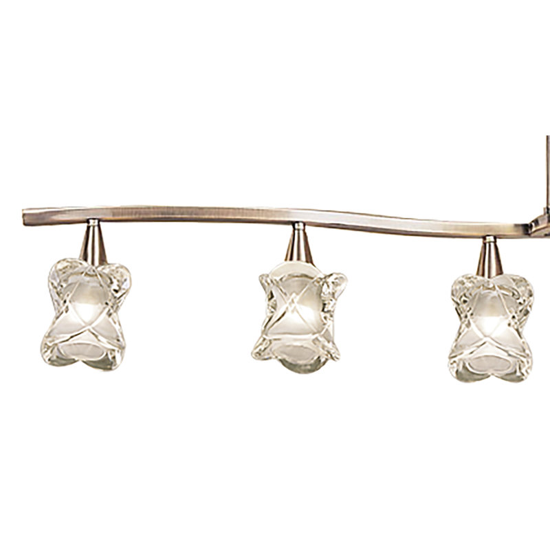 Norfolk 6 - Light Kitchen Island Pendant, Antique Brass