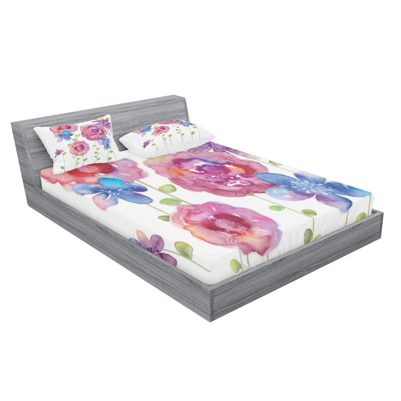 Microfiber Sheet Set, Queen Sheet Set with Fitted Sheet
