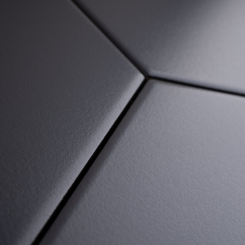 Kenzo Hexagon 7.7 in. x 8.9 in. Matte Porcelain Floor and Wall Tile, Black