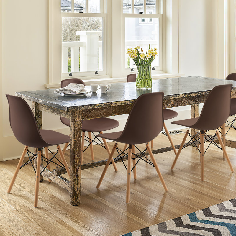 Chaise d'appoint pour bureau de cuisine Josclyn, Brun