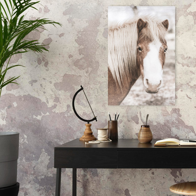 Miel, cheval, poney, art contemporain, H 24 po x l 16 po