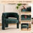 33" Wide Accent Chair with Curved Backrest and 3-Leg Modern Base-67745581