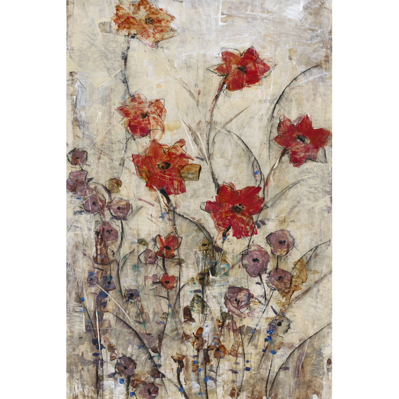 Floral Wash II by Tim OToole - Wrapped Canvas Painting, 46cm H x 30cm W