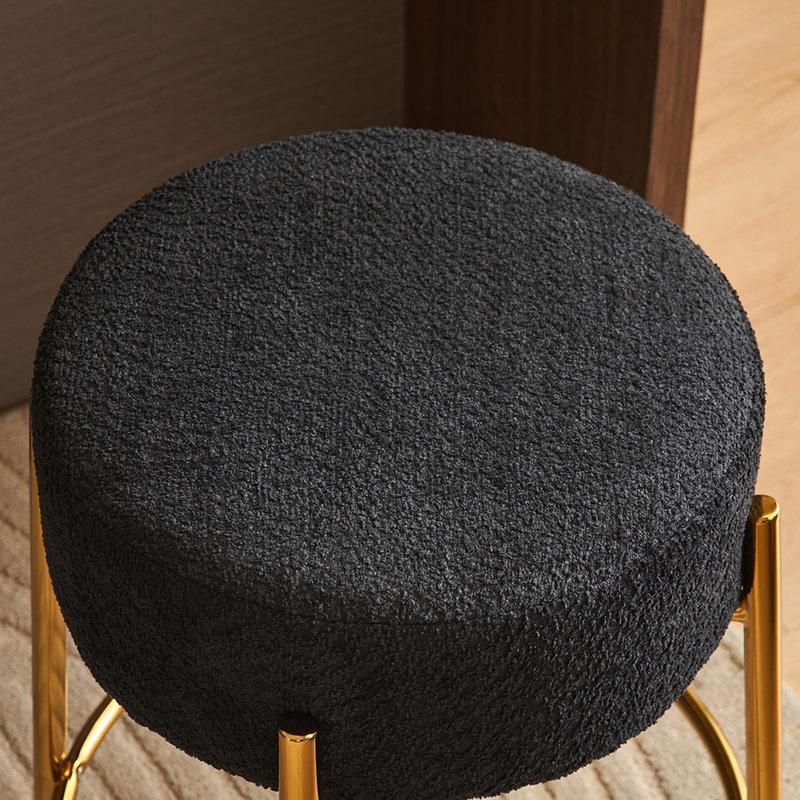Tabouret de comptoir 24 po Charneco, Or, Noir