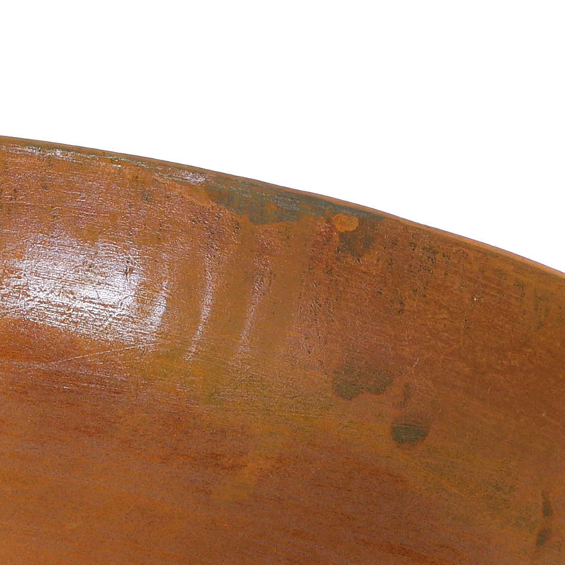 Union Round Wood-Burning Steel Finish Cast Iron Outdoor Raised Fire Pit Bowl - Brown - 30", 15" H x 30" W x 30" D, Brown