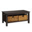 Table basse avec paniers en rotin Coastal