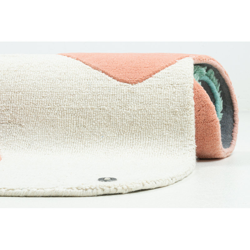 Floral Wool Hand Woven Area Rug, Rectangular 140 x 200cm