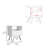 Nightstand Skyoner, Single Drawer, Hairpin Legs, White Finish-771430647