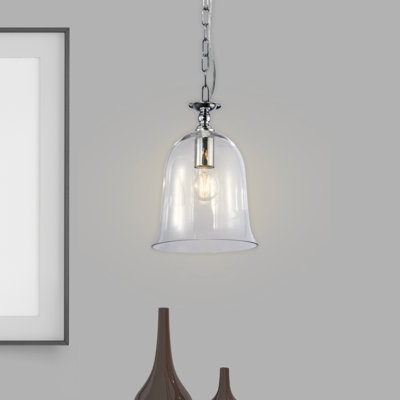Raoul 1 - Light Polished Chrome Dome Pendant