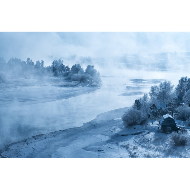 Winter River by Avdeev007 - Print, 20cm H x 30cm W x 3.8cm D