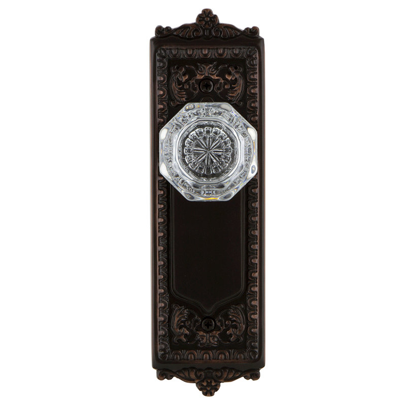 Egg & Dart Plate with Waldorf Door Knob, 2.375", Timeless Bronze