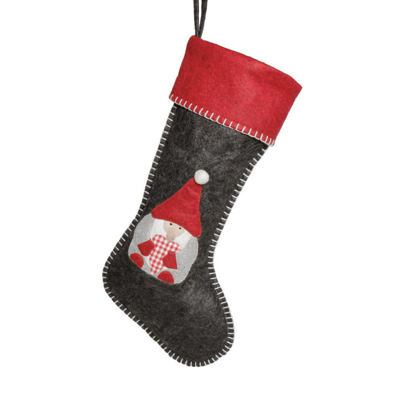 Gnome Heart Christmas Stocking, 45cm