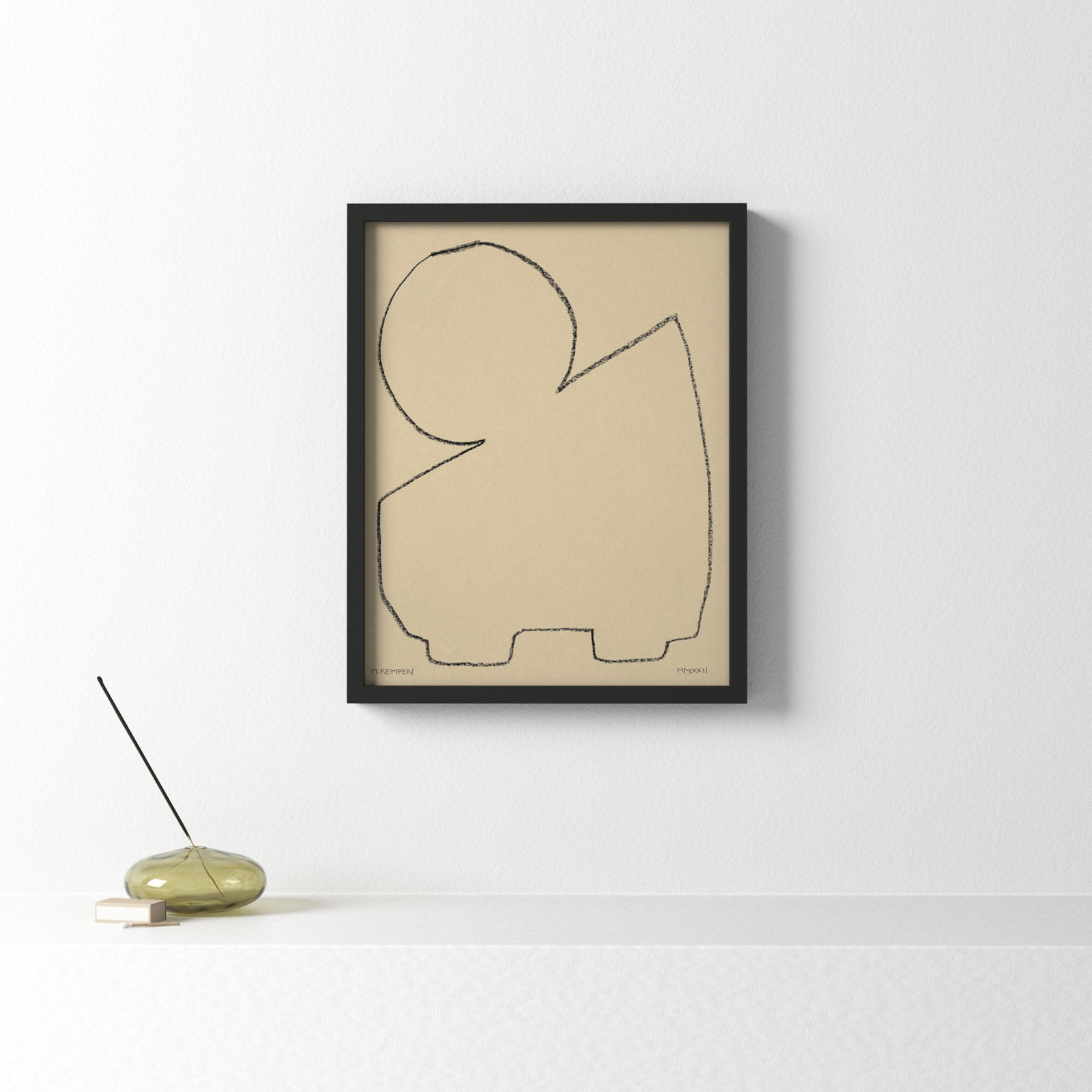 Sand 1 by Michael Kempen, Black Framed, 16" W x 20" H