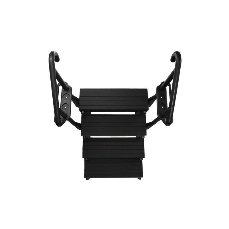 Confer 36 Inch Black Plastic 4-Step Spa Ladder with Handrails
