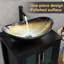 Meuble-lavabo simple 48 po avec lavabo vasque Sharee, comptoir en bois manufacturé, robinet et drain Sharee-1003760574-1003760571