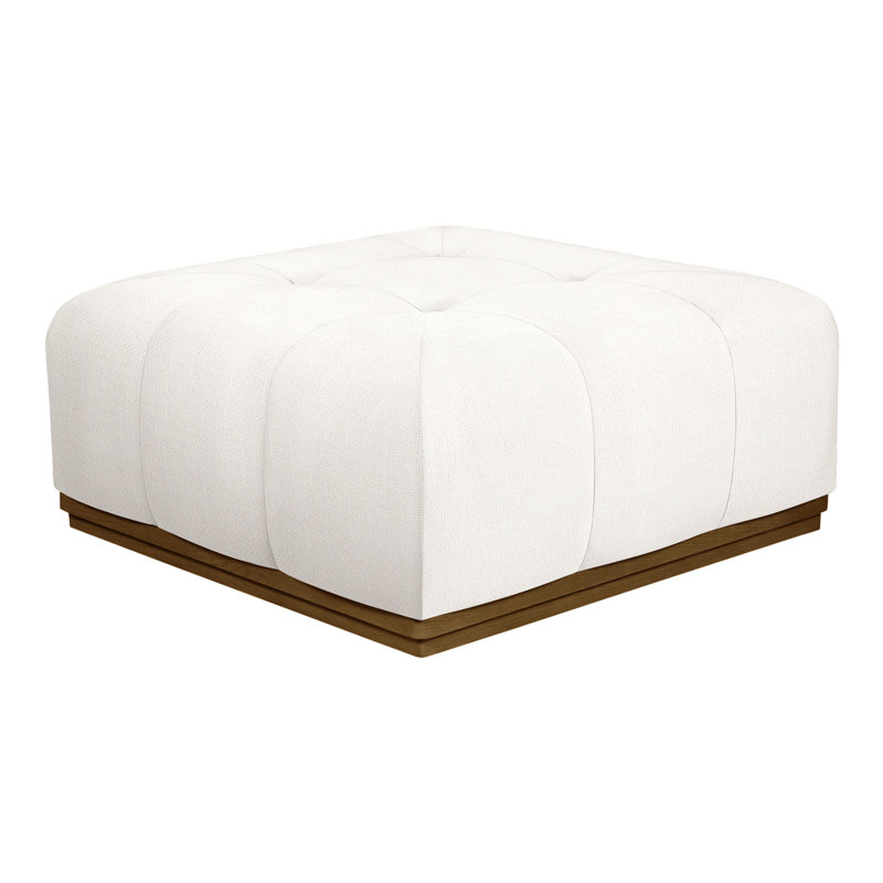 Denison By Thom Filicia Square Ottoman, Kramer Lace, Dove Gray