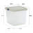 Wham Clip 5x 9L Square Plastic Storage Boxes with Secure Clip Lock Lids. L:29 x W:29 x H:15.5cm Clear/Green Milieu/Stone-107097842