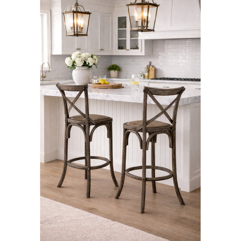 Parisienne Cafe 26" Counter Stool, Green, Counter Stool (26” Seat Height)