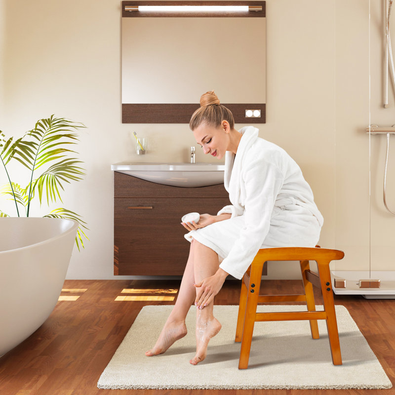 Madiba 18'' W Bamboo Shower Bench, Natural
