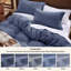 Housse de couette en microfibre Bed Bed - ensemble de literie extra doux en coton prélavé (ensemble de 3)-1558598732-1558598734