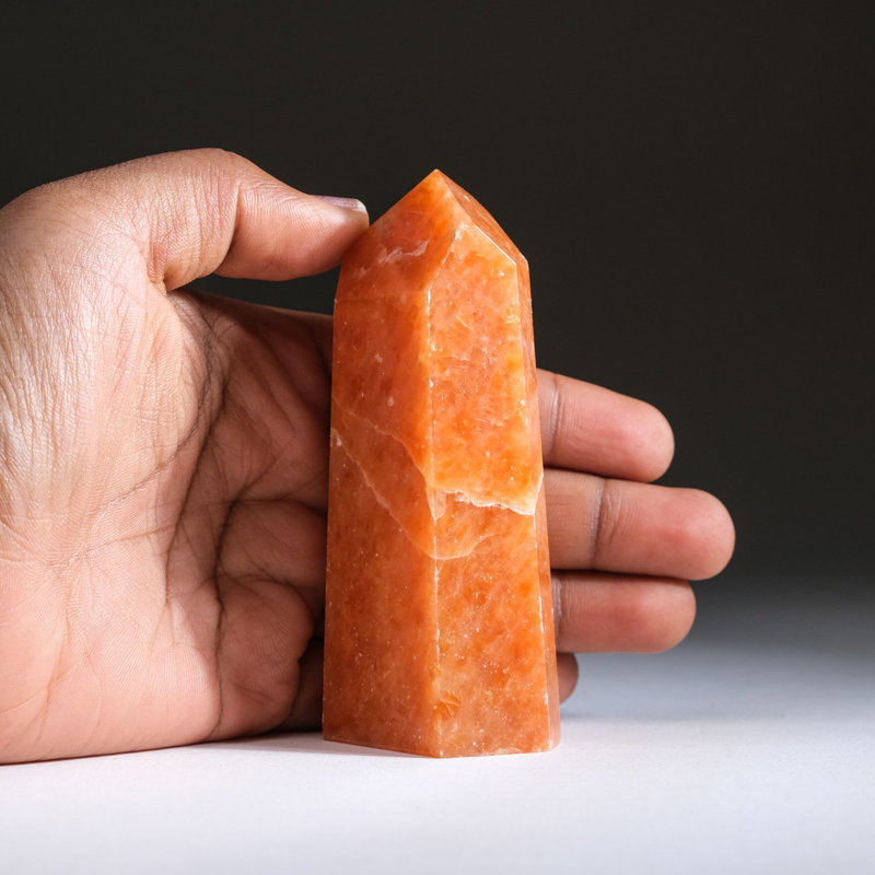 Obélisque de quartz tangerine