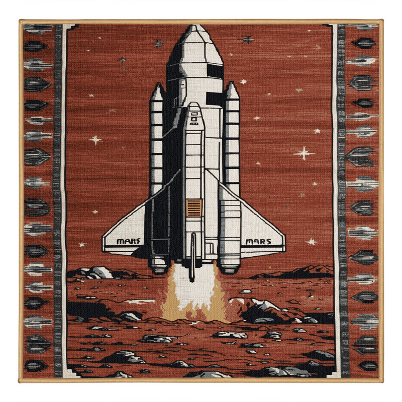 Tapis brun lavable à la machine, Carré 3 pi