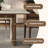 63" Modern Rectangular Dining Table For 4-6 People, Kitchen Table With Travertine Tabletop And Unique Two-color Design Legs, Easy Assembly For Dining Room, Kitchen, Living Room