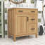 Wood Bathroom Vanity with 2 Soft Close Drawers, Doors and Adjustable Shelf