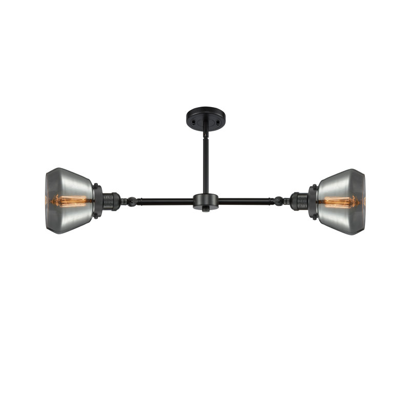 Chill 2 - Light Kitchen Island Pendant, 6 Watt Vinage LED Bulb, Smoked, Matte Black