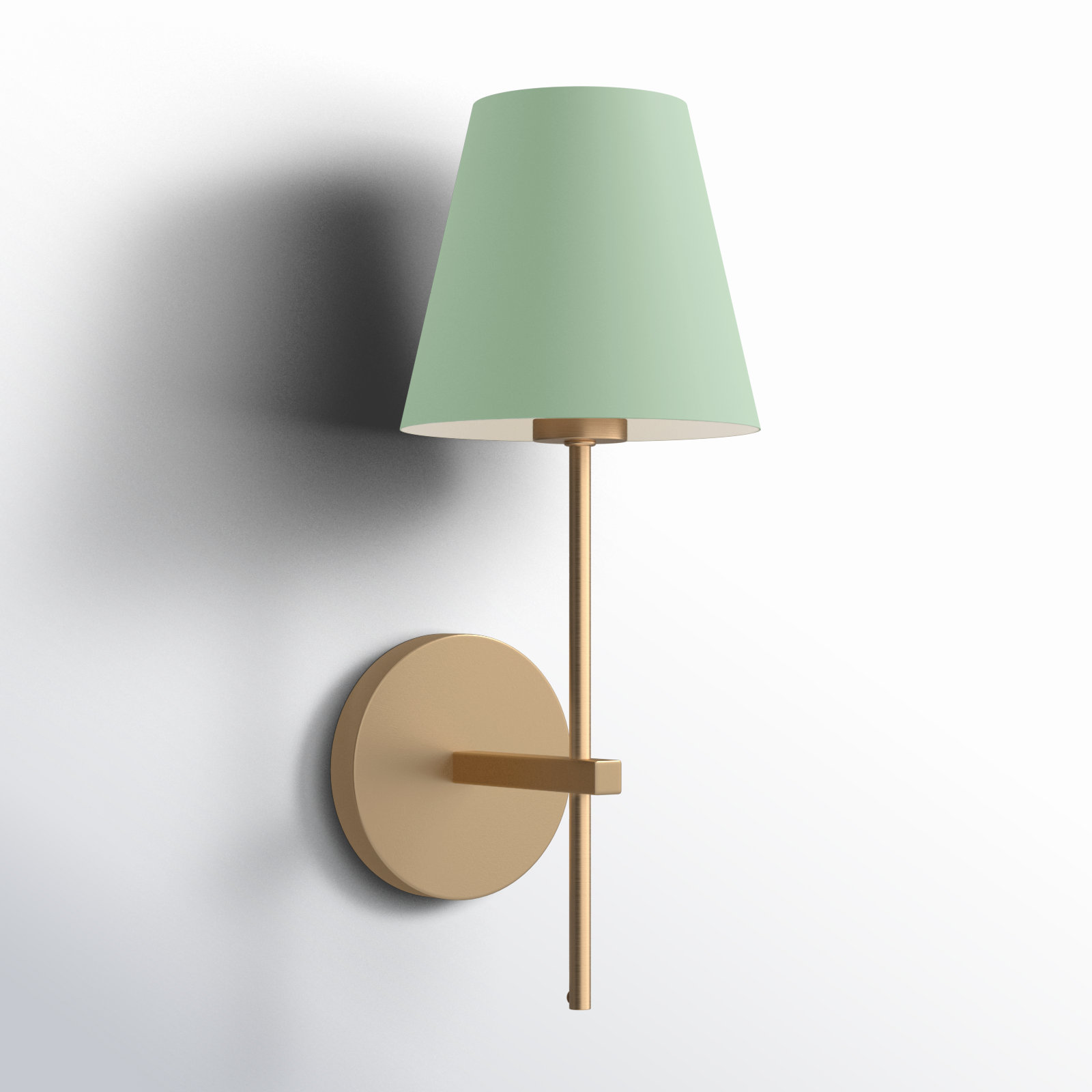 Kinston Single Light Steel Dimmable Wallchiere, Green